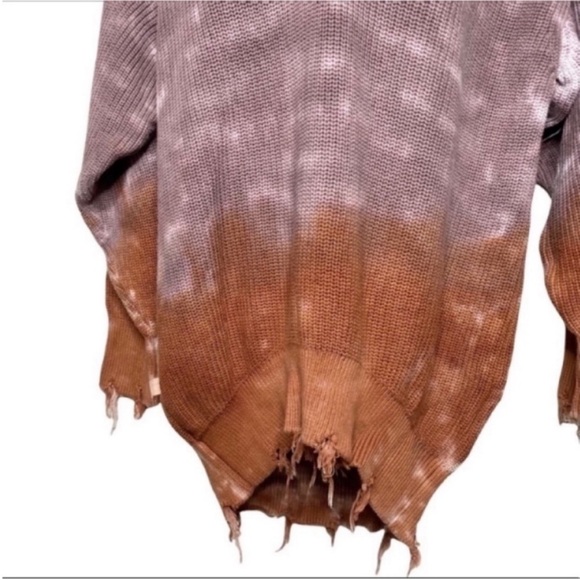 YOUNG FABULOUS & BROKE runaway tie dye ombré sweater NEW - Picture 3 of 10